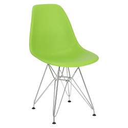 Krzesło P016 PP (Jasne Zielone, Chromowane Nogi, Inspirowane DSR)