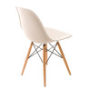 Krzesło P016W PP (Beżowe, Drewniane Nogi, Inspirowane DSW)