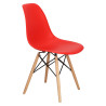 Krzesło P016W PP (Czerwone, Drewniane Nogi, Inspirowane DSW)