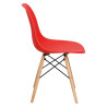 Krzesło P016W PP (Czerwone, Drewniane Nogi, Inspirowane DSW)