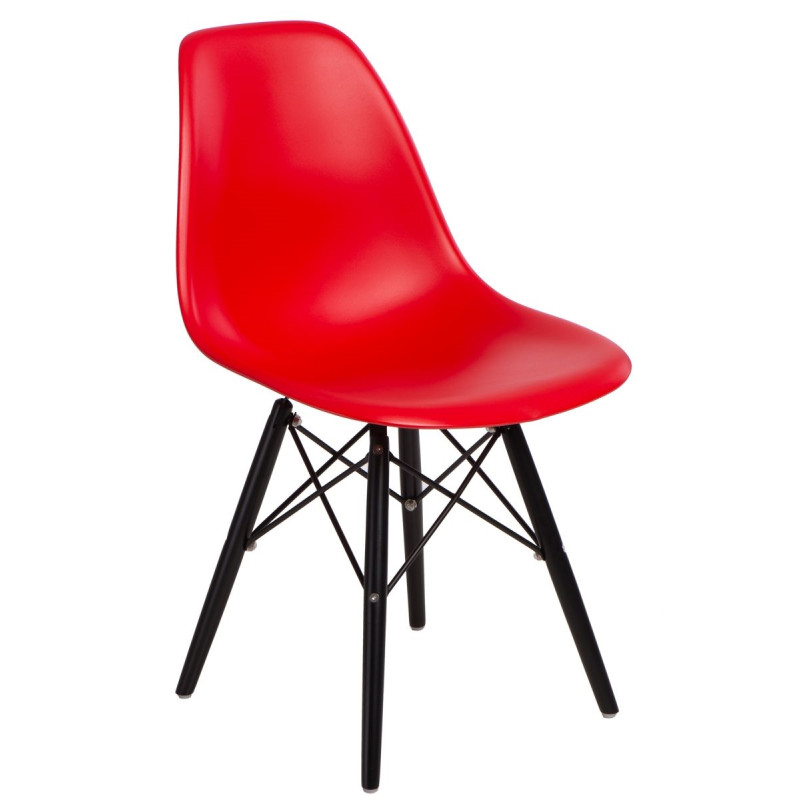 Krzesło P016W PP (Czerwone, Czarne Nogi, Inspirowane DSW)