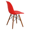 Krzesło P016W PP (Czerwone, Ciemne Drewniane Nogi, Inspirowane DSW)