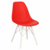 Krzesło P016W PP (Czerwone, Białe Nogi, Inspirowane DSW)