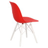 Krzesło P016W PP (Czerwone, Białe Nogi, Inspirowane DSW)