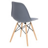 Krzesło P016W PP (Ciemne Szare, Drewniane Nogi, Inspirowane DSW)