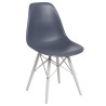 Krzesło P016W PP (Ciemne Szare, Białe Nogi, Inspirowane DSW)