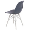 Krzesło P016W PP (Ciemne Szare, Białe Nogi, Inspirowane DSW)