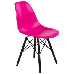 Krzesło P016W PP (Różowe, Czarne Nogi, Inspirowane DSW)