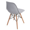 Krzesło P016W PP (Jasne Szare, Drewniane Nogi, Inspirowane DSW)