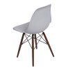 Krzesło P016W PP (Jasne Szare, Ciemne Drewniane Nogi, Inspirowane DSW)