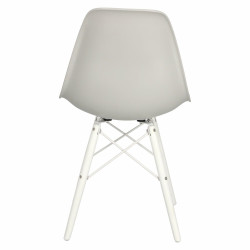 Krzesło P016W PP (Jasne Szare, Białe Nogi, Inspirowane DSW)
