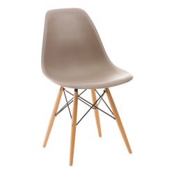 Krzesło P016W PP (Szare, Drewniane Nogi, Inspirowane DSW)