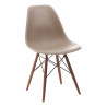 Krzesło P016W PP (Jasne Szare, Ciemne Drewniane Nogi, Inspirowane DSW)