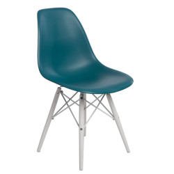 Krzesło P016W PP (Zielone, Białe Nogi, Inspirowane DSW)
