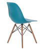 Krzesło P016W PP (Niebieskie, Drewniane Nogi, Inspirowane DSW)