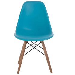 Krzesło P016W PP (Niebieskie, Drewniane Nogi, Inspirowane DSW)