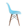 Krzesło P016W PP (Błękitne, Ciemne Drewniane Nogi, Inspirowane DSW)