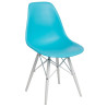 Krzesło P016W PP (Błękitne, Białe Nogi, Inspirowane DSW)