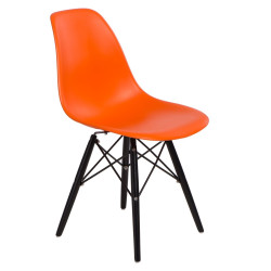 Krzesło P016W PP (Pomarańczowe, Czarne Nogi, Inspirowane DSW)