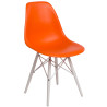 Krzesło P016W PP (Pomarańczowe, Białe Nogi, Inspirowane DSW)