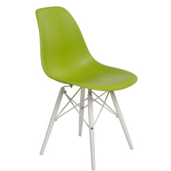 Krzesło P016W PP (Jasne Zielone, Białe Nogi, Inspirowane DSW)