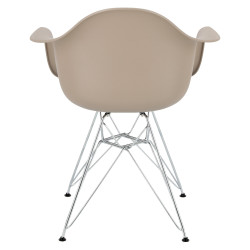 Krzesło P018, Szare, Chromowane Nogi, Inspirowane DAR