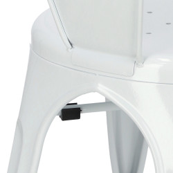 Krzesło Metalowe Paris Arms (Białe, Inspirowane Tolix)