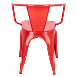 Krzesło Metalowe Paris Arms (Czerwone, Inspirowane Tolix)