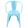 Krzesło Metalowe Paris Arms (Niebieskie, Inspirowane Tolix)