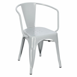 Krzesło Metalowe Paris Arms (Szare, Inspirowane Tolix)
