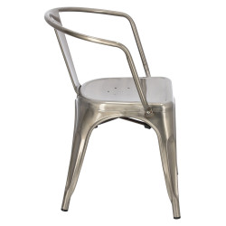 Krzesło Metalowe Paris Arms (Metal, Inspirowane Tolix)