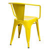 Krzesło Metalowe Paris Arms (Żółte, Inspirowane Tolix)