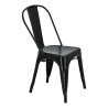 Krzesło Metalowe Paris, Czarne, Inspirowane Tolix