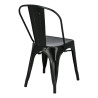 Krzesło Metalowe Paris, Czarne, Inspirowane Tolix