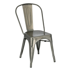 Krzesło Metalowe Paris, Stal, Inspirowane Tolix