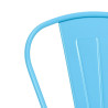 Krzesło Metalowe Paris, Niebieskie, Inspirowane Tolix