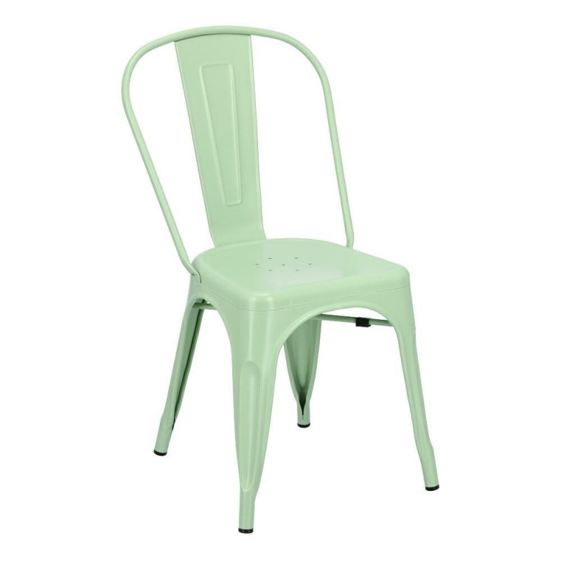 Krzesło Metalowe Paris, Zielone, Inspirowane Tolix