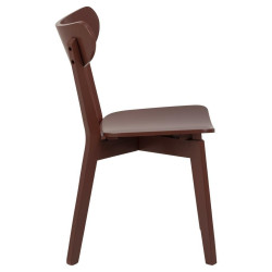 Krzesło Drewniane Roxby, Czerwone Siedzisko i Oparcie oraz Podstawa