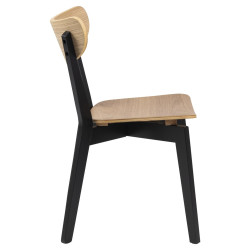 Krzesło Roxby, Drewniane, Czarna Podstawa