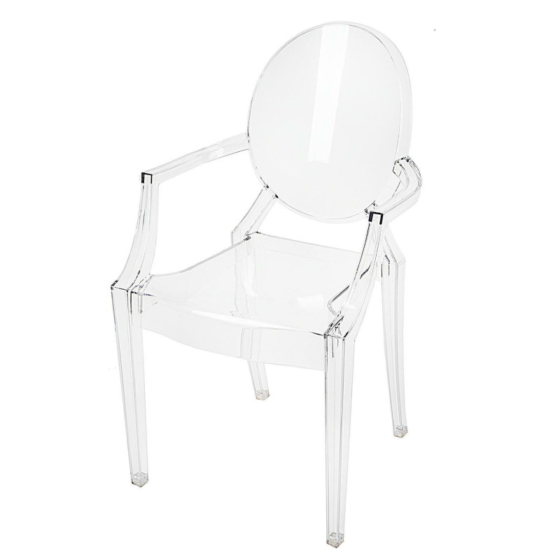 Krzesło Glamour Royal (Transparentne, Przezroczyste, Inspirowane Louis Ghost)