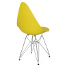 Krzesło Rush, Żółte, Chromowane Nogi, Inspirowane DSR