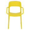 Krzesło Oliwkowe Flexi, z podłokietnikiem, z tworzywa, lekkie