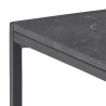 Stolik Kawowy Oxford, 50x50 cm, Czarny Marmur, Metalowe Czarne Nogi