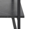 Stolik Kawowy Okaya 80x80 cm, Szklany Blat, Czarny Marmur, Metalowe Nogi