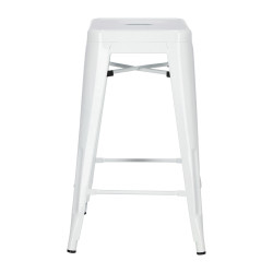 Hoker Metalowy Biały, Paris 66cm, Stołek Barowy, Krzesło Inspirowane Tolix