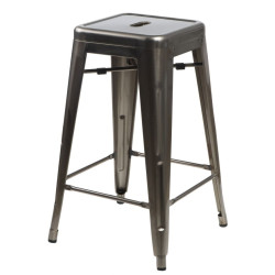 Hoker Metalowy, Paris 66cm, Stołek Barowy, Krzesło Inspirowane Tolix