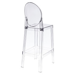 Hoker Viki, Transparentny 75cm, Glamour, Krzesło Barowe, Stołek Barowy