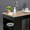 Stół Barowy Blox z Półkami, 115x50 cm, Czarny