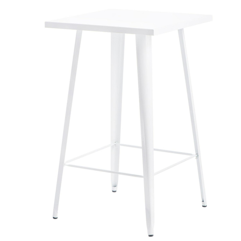Stół Barowy Paris, 65x65 cm, Biały Metalowy, Industrialny
