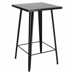 Stół Barowy Paris, 65x65 cm, Czarny Metalowy, Industrialny